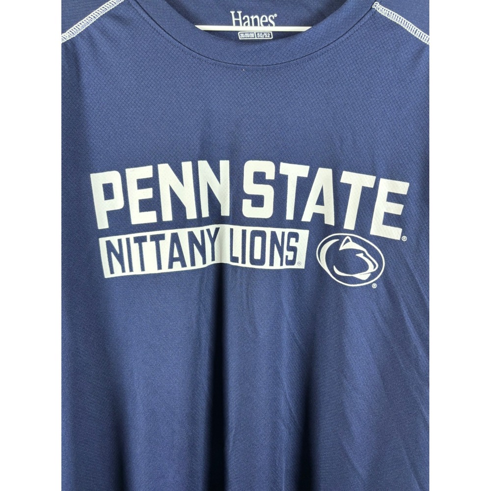 Mens Hanes Penn State‎ Nittany Lions Long Sleeve Shirt 2XL Navy Blue - Picture 3 of 5